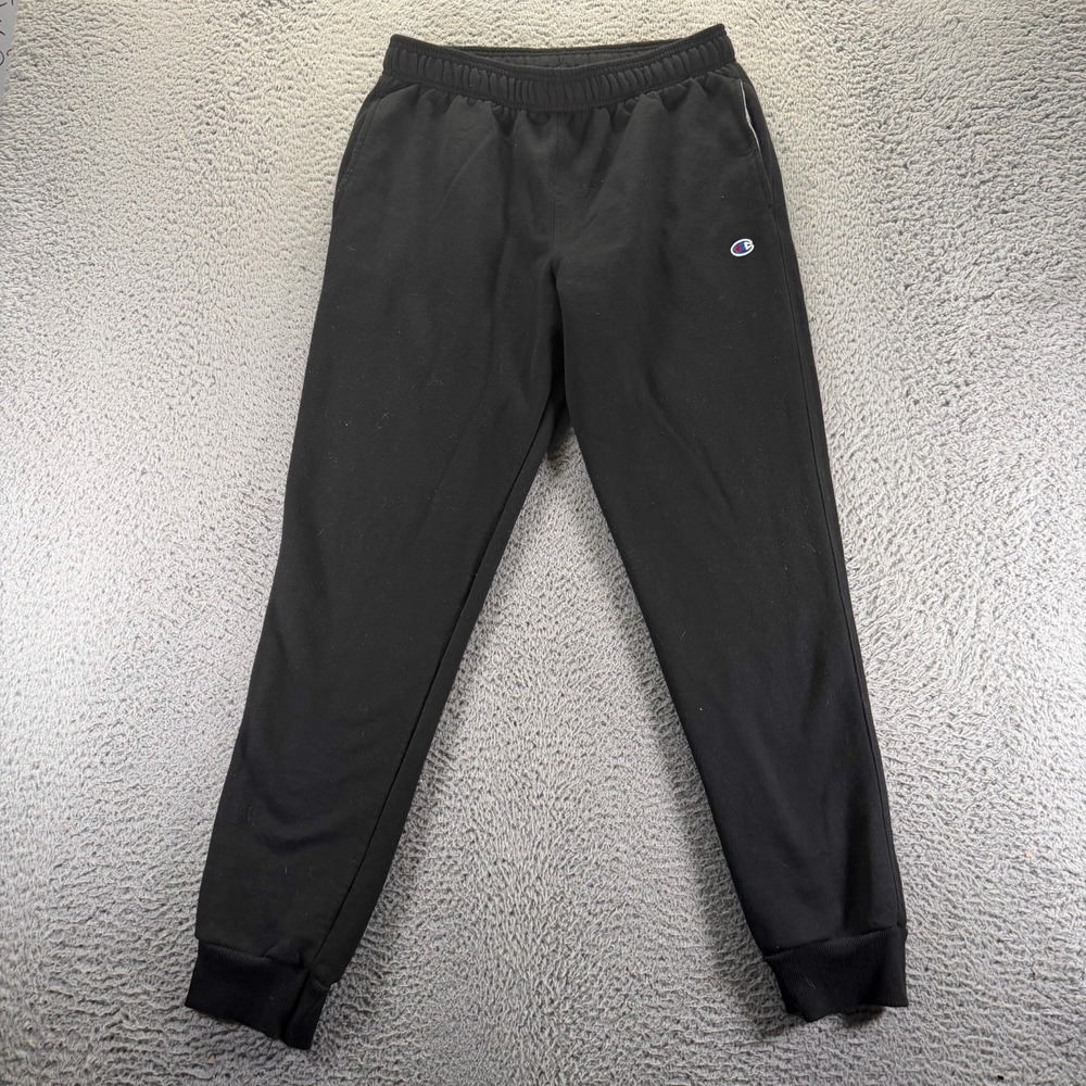 Champion Sweatpant Men L Black Fleece Lined Jogger Taper Activewear Performance‎
